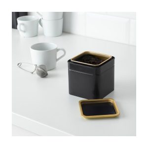 قوطی فلزی مشکی کوچک ایکیا BLOMNING