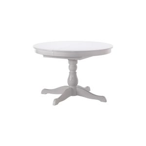 میز گرد ناهارخوری کشویی سفید ایکیا INGATORP